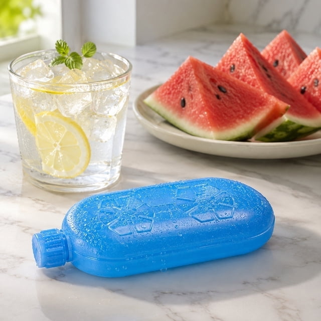 ZZkhGO Reusable Freezer Blocks for Cool Bags, Long Lasting Ice Packs Small Crystal Boxes, Portable Cooling Ice Blocks for Lunch Bags Air Conditioner Camping