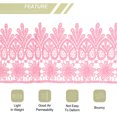 thumbnail image 4 of Uxcell 3.14 inch Wide 5 Yard Lace Ribbon Floral Pattern Pink Embroidered Lace Trim for Sewing Making, Gift Wrapping, 4 of 5