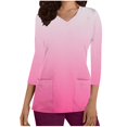 thumbnail image 1 of Funicet Hauts pour Femmes, Vêtements pour Femmes, Nouvelle Mode T-Shirt Décontracté Col en V Imprimé Col Rond Manches 3/4 Vêtements d'Allaitement Haut, Hauts Manches 3/4 pour Femmes, Hauts Décontractés pour Femmes, 1 of 5