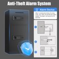 thumbnail image 3 of Riflewell Large Password Safe Box, Household Steel Safe with Glass Panel, Digital Keypad Home Safe with Deposit Slot, Personal File Safe, Dual Alarm And Silent Mode, Height 29.5", 3 of 8