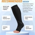 thumbnail image 2 of POINTERTECK Plus Size Compression Socks  For Men And Women  15-20mmHg Extra-wide Calf And Knee Length Stockings To Support Blood Circulation, 2 of 5