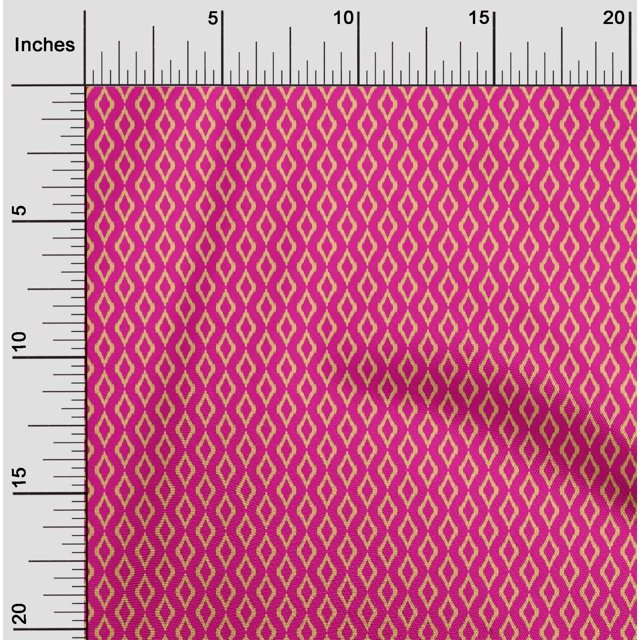 oneOone Georgette Viscose Fabric Geometric Ikat Print Fabric By The Yard 42 Inch Wide