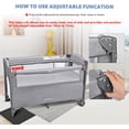 thumbnail image 3 of 4 in 1 Foldable Baby Playard, Foldable Baby Bassinet Beside Sleeper with Diaper Changing Table and Side Door Design, Grey, 3 of 10