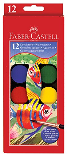 Faber-Castell Watercolor Paint Set With Brush - Premium Washable Watercolors For Kids