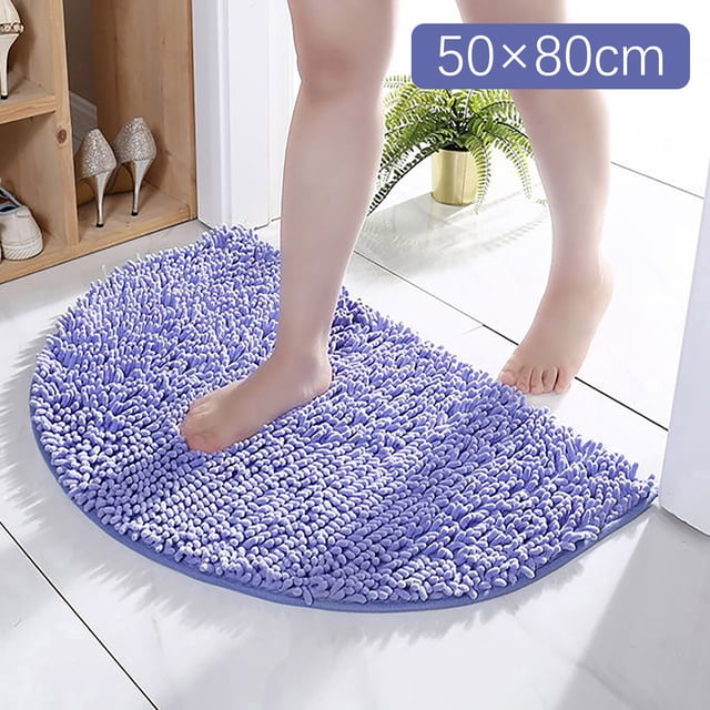 Carpet - Half Round Bathroom Rug for Comfort Durable Thickened Furry Soft and Machine Washable Bath Mat for Everyday Use