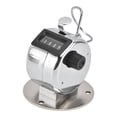 thumbnail image 1 of 4 Digit Tally Counter ABS Stainless Steel Glass Manual Click Counters for Schools Casinos, 1 of 1