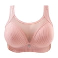 thumbnail image 2 of Qertyioot Women's Plus Size Bra,Casual Lace Shaping Cup Plus Size Extra-Elastic Wirefree Underwear, 2 of 3