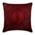 thumbnail image 1 of The HomeCentric Housse de Coussin à Paillettes Rouge Foncé, Lot de 2, 16x16 Pouces (40x40 cm), Taie d'Oreiller en Soie Carrée, Housse de Coussin à Paillettes Rouges, Maison, Cercles, Pois, Sequins Ornés, Pâques - Pois de Gaieté, 1 of 3