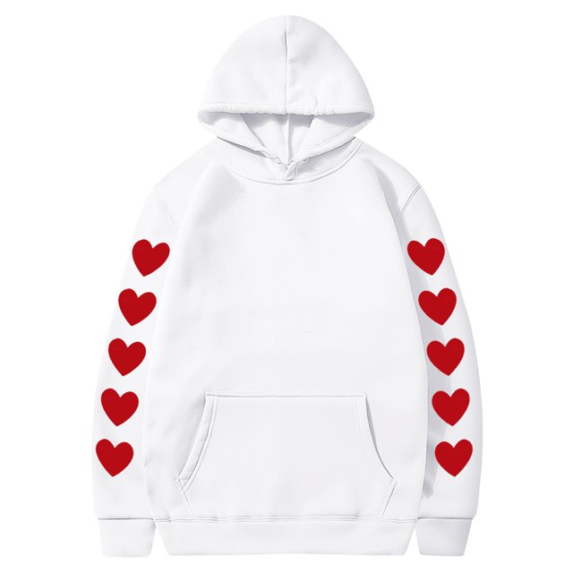 Birdeem Sweat à Capuche Imprimé pour la Saint-Valentin, Haut en Peluche à Capuche