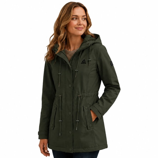 Reebok Women's Long Softshell Rain Jacket, Sizes XS-XXL