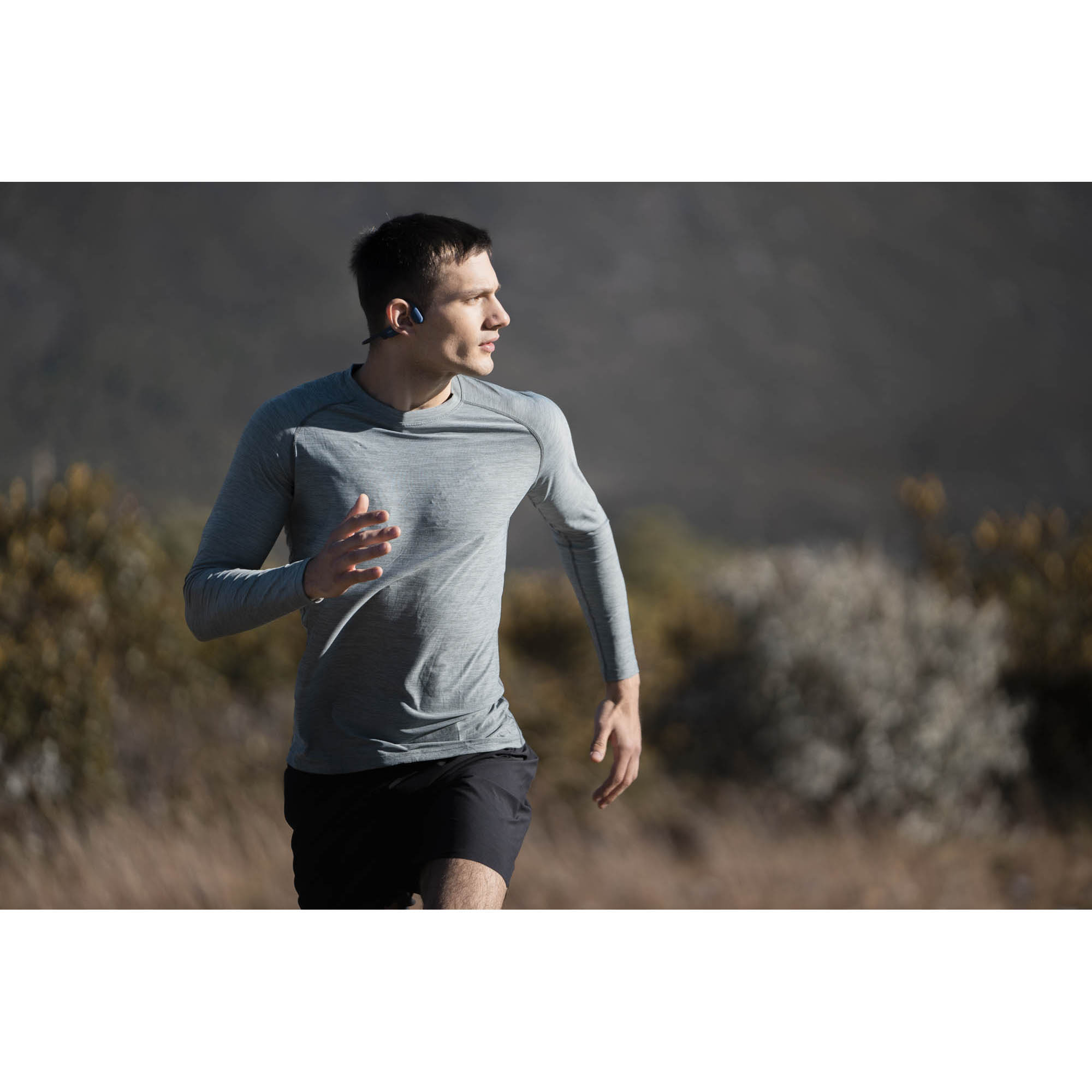 Shokz - OpenRun, CASQUE DE SPORT A CONDUCTION OSSEUSE, bleu