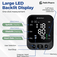 thumbnail image 2 of Path Pharm Premium Blood Pressure Monitor - High Accuracy Blood Pressure Machine for Home Use - Clear LED Display, Adjustable Arm Cuff 22-42cm - Automatic Heart Rate Monitor - USB & Battery Powered, 2 of 7
