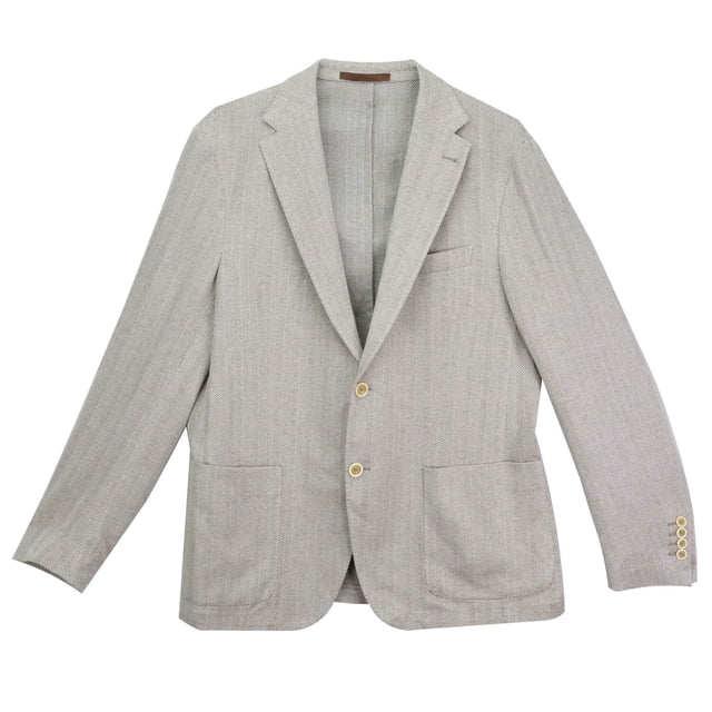 Eleventy Veste Sport à Chevrons Bruns pour Homme à Simple Boutonnage et Blazer en Taille 48 US / 58 EU. Conçue avec un Motif à Chevrons, des Revers Cranté, une Fermeture à Deux Boutons et des Poches avant à Empiècement. Idéale pour les Vêtements d'Extérieur pour Homme, les Affaires Professionnelles Ou les occasions Décontractées.