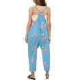 thumbnail image 4 of Girls Romper Bow Print Jumpsuits Rompers for Girls Spaghetti Strap Rompers with Pockets Girls Outfits Size 11-12 Y, 4 of 6