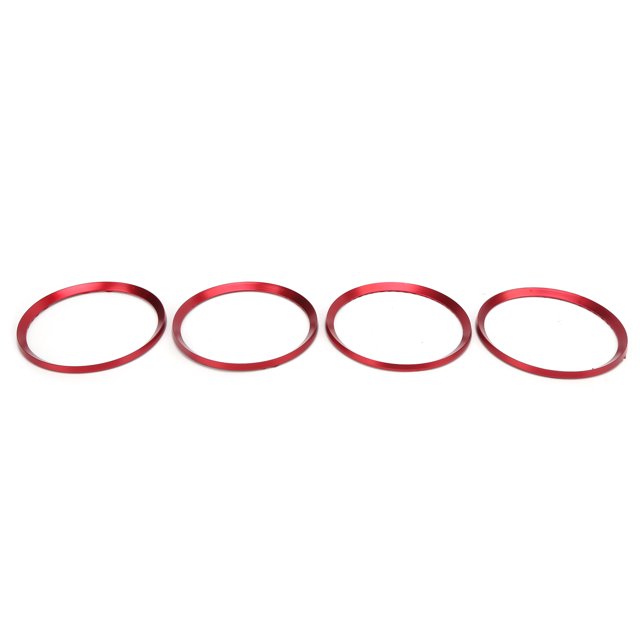 Bagues Hubcentric Anneaux de Moyeu Central de Roue Accessoires Auto 4 Pcs Bague de Moyeu Central de Roue de Voiture Couverture Décorative Rouge Remplacement pour 10e Gén 2016-2019