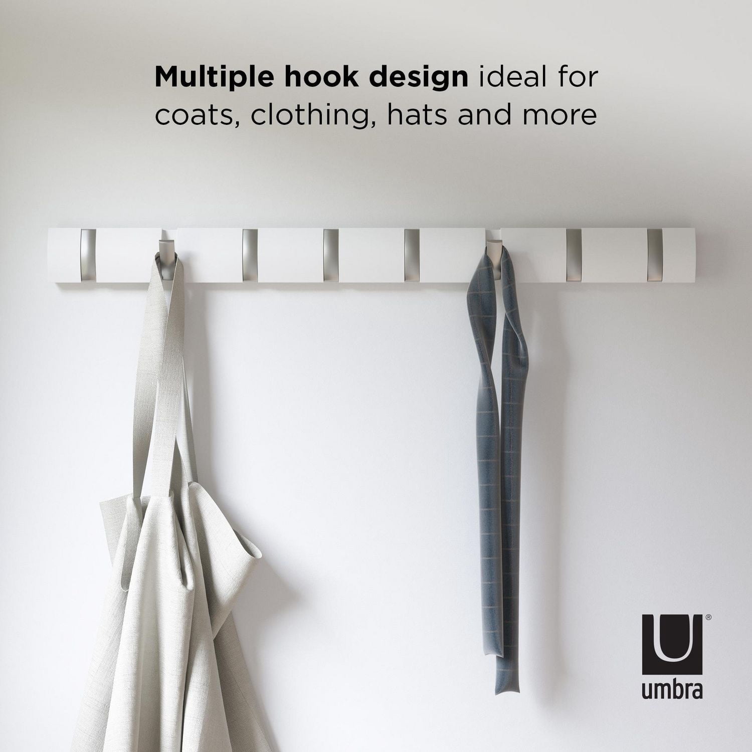 Umbra Flip Porte-manteau mural, blanc