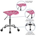 thumbnail image 2 of Vibrant Pink Tractor Seat and Chrome Stool, 2 of 9