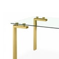 thumbnail image 2 of Emma Dining Table in Gold, Rectangular Dining Table, Glass Dining Table, Stainless Steel Dining Table, Clear Glass Dining Table, Modern Rectangle Dining Table, Kitchen Dining Table with Tempered Glass, 2 of 3