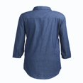 thumbnail image 3 of Robe en Jean Bleu Denim pour Femmes avec Poches, Boutons, Chemise à Manches Longues, Coupe Ample, Mini Robes, 3 of 6