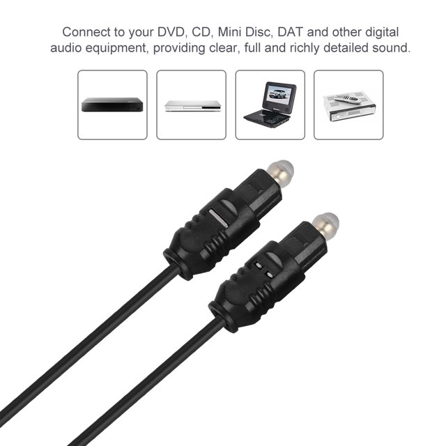 New OD2.2mm Digital, Audio Cable for TosLink Cables Fiber Optical MD DVD 3.0m