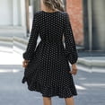 thumbnail image 2 of Robe à Manches Longues Femme Mode Femmes Manches Longues Imprimé Col en V Dames Sortie de Vacances Longue Robe Robe d'Été à Manches Longues Robe Longue d'Été pour Femmes Longue Robe d'Été pour Femmes, 2 of 7