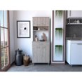 thumbnail image 2 of TUHOME Della 60 Kitchen Pantry Engineered Wood Pantries in  Gray, 2 of 9