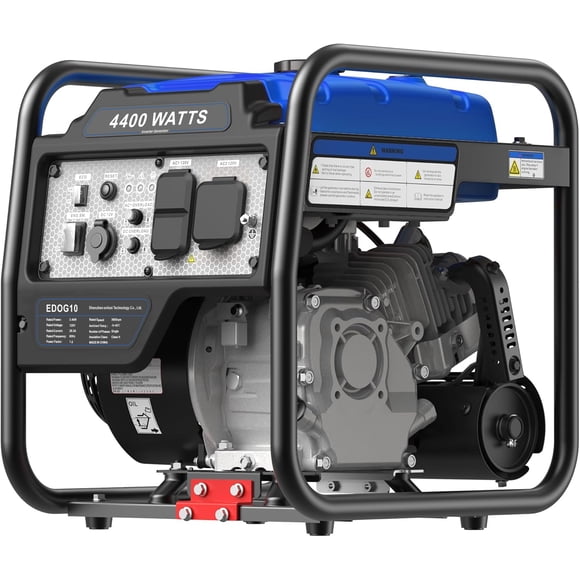 Efurden Générateur à Onduleur Portable de 4400 Watts, Générateur à Gaz pour Secours d'Urgence à la Maison, Camping en Plein Air, Prêt pour VR, Conforme à l'EPA