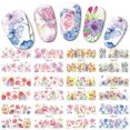 thumbnail image 1 of EGNMCR Nail Stickers Nail Watermark Sticker Gold Watercolor FlowerColor Nail Sticker 1PC Nail art, 1 of 2