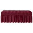 thumbnail image 1 of Long Bench Cover Stretch Seat Case Protector Removable Piano Bench Cushion Cover for Hotel, Kitchen, Bedroom, Living Room, Decor Red, 1 of 8