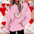 thumbnail image 2 of Penkiiy Sweat à Capuche Décontracté pour Femmes Imprimé Cœur Manches Longues L Rose, 2 of 5