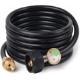 thumbnail image 1 of 12 Feet Propane Hose Adapter with Gauge, Fit for Mr. Heater Buddy Heater, Blackstone Tabletop Griddle, Portable Propane Camping Stove and More, Connects to 5-20 lb Propane Tank, 1 of 6