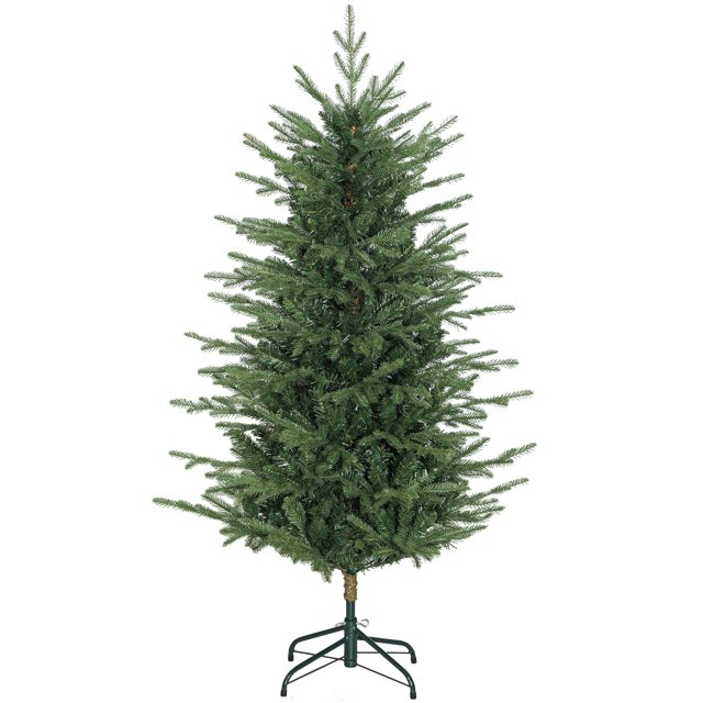 HOMCOM Arbre de Noël de 5 Pi, Sapin Ponderosa Réaliste Complet, Assemblage Facile