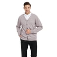 thumbnail image 2 of TOPTIE Cardigan pour Homme Coupe Décontractée Col en V Coton-Beige-P, 2 of 8
