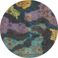 thumbnail image 1 of Ahgly Company Tapis Rond Abstrait Gris Charbon, 3 Pieds Rond, 1 of 6
