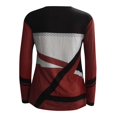 thumbnail image 4 of Blouse à Manches Longues pour Femmes Mode Décontractée Col Rond Couture Contraste Couleur T-Shirt Blouse à Manches Longues Blouse, 4 of 9
