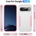 thumbnail image 4 of KOMI for Google Pixel 9 Case, [Shockproof] Military Grade Proof Protection [Fall Prevention] [Anti Fingerprint ] Rugged Protective Phone Case Cover for Google Pixel, White+Pink, 4 of 5