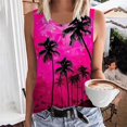 thumbnail image 1 of lSLJS Women Floral Printing Tank Round-Neck Sleeveless Block Tunic Tee Tops, Womens Tank Tops, 1 of 5