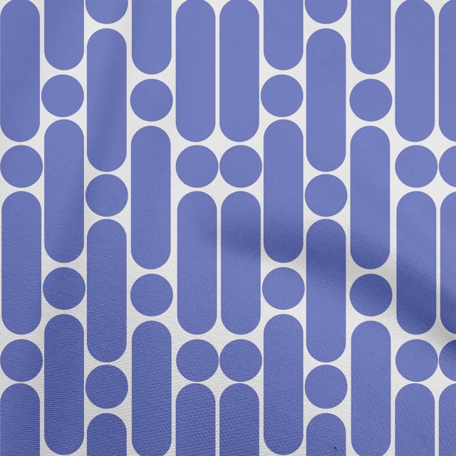 oneOone Georgette Viscose Medium Blue Fabric Geometric Sewing Craft Projects Fabric Prints By Yard 42 Inch Wide