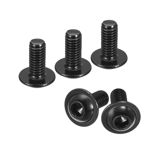 Unique Bargains Flanged Button Head Socket Cap Screws, 25 Pack M6x16mm 304 Stainless Steel Bolts