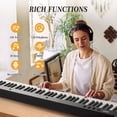 thumbnail image 4 of Digital Piano – 88 Key Semi-Weighted Full Size – Electronic with Pedal, Power Adapter, Headphone & Carry Bag – Portable Keyboard – Beginners & Adults, 4 of 31