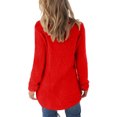 thumbnail image 2 of Sexy Dance Ladies Jumper Tops Winter Warm Pullover Solid Color Sweater Loose Sweaters Long Sleeve Red M, 2 of 3