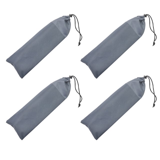 4pcs Outdoor Camping Tent Pegs Nails Storage Bag Tent Hammer Wind Rope Pouch