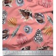 thumbnail image 1 of Soimoi Cotton Duck Fabric Colorful Shells Ocean Print Fabric by Yard 56 Inch Wide, 1 of 3