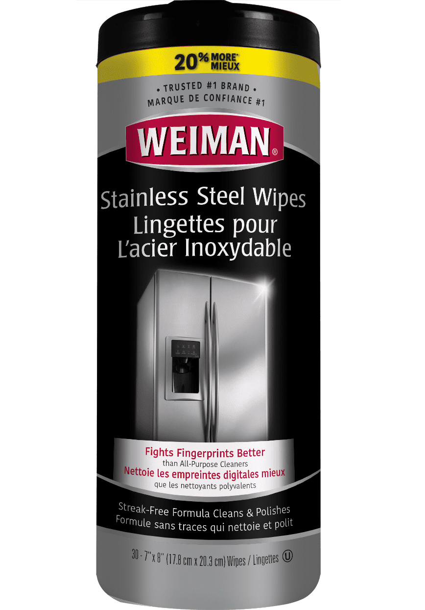 Lingettes nettoyantes et polissantes en acier inoxydable Weiman, 30 unités