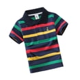 thumbnail image 3 of Chandail Polo à Rayures pour Tout-Petits Garçons, Chemises d'Uniforme pour Garçons, Chemises de Rugby à Manches Courtes, Tenue Garçon 2T, 3 of 3