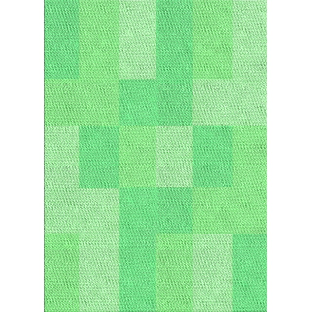 Ahgly Company Tapis d'Aire Rectangulaire Transitionnel Vert pour Intérieur, Lavable à la Machine, 6 Pieds x 9 Pieds