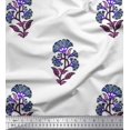 thumbnail image 1 of Soimoi Silk Fabric Leaves & Floral Block Decor Fabric Printed Yard 42 Inch Wide, 1 of 3