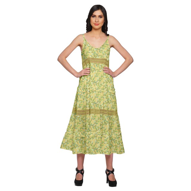 Moomaya Robe Maxi Sans Manches à Bretelles Spaghetti Ajustables pour Femmes Grande Taille