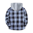 thumbnail image 4 of Ceisia Chemise à Capuche à Manches Longues pour Homme, Décontractée, à Carreaux Patchwork, Boutonnée, Cadeau, 4 of 9