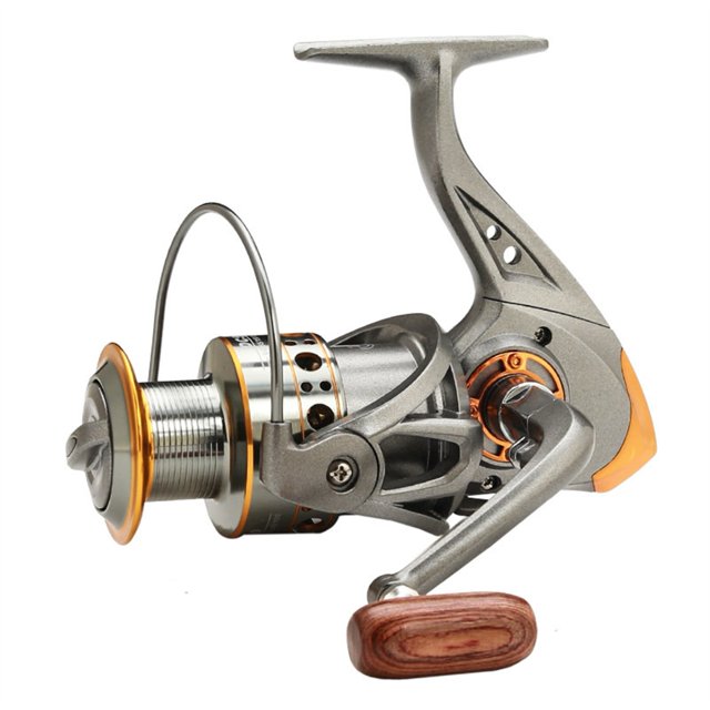 Spinning Reel Fishing Coil 12+1BB Mini Fishing Reels 1000-7000 Series 5.2:1 Metal Spool Left/Right Hand Fishing Spinning Wheel ,Rigid Aluminum Skeletal Frame